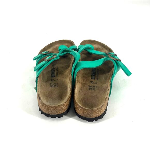 Birkenstock Womens Mayari Oiled Leather Sandals Icy Emerald - Picture 3 of 6